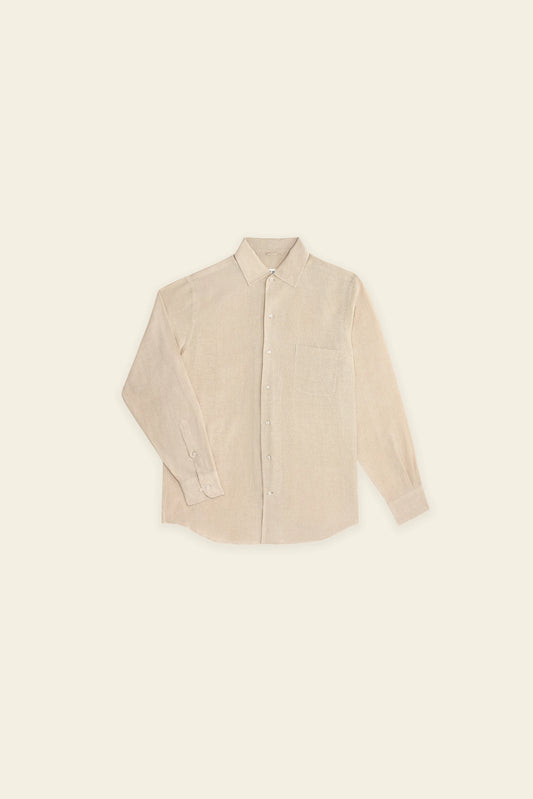 Camicia Sabbia in Puro Lino delle Fiandre